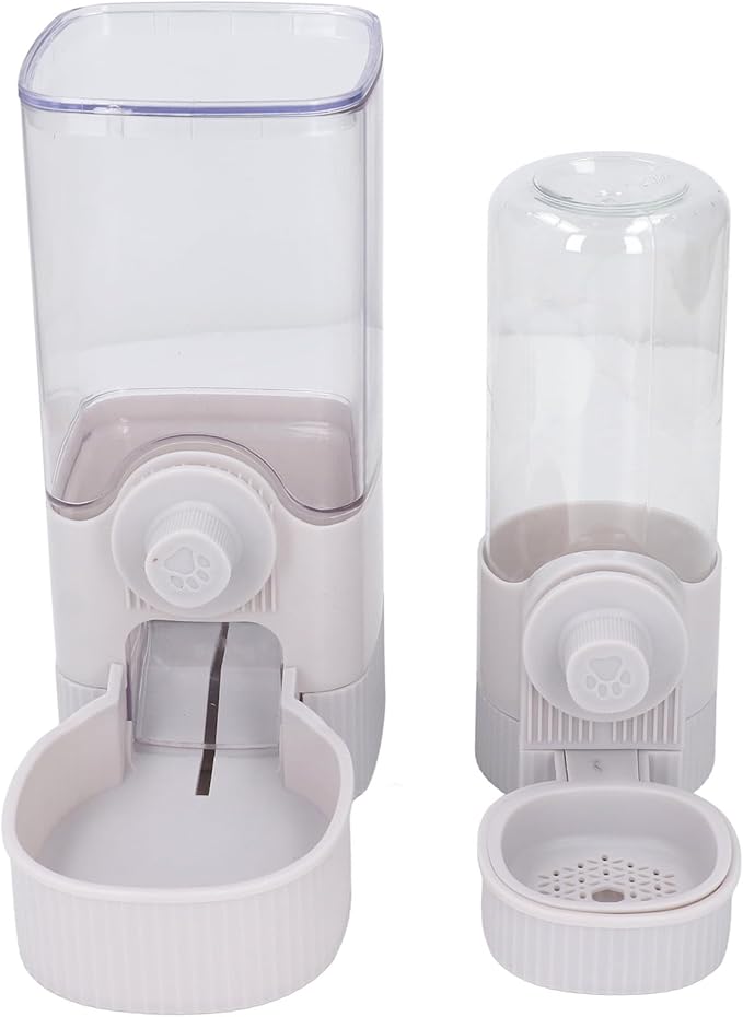 Pet Automatic Feeder Waterer, Large Capacity Automatic Pet Feeder Food Water Dispenser Pet Feeder Waterer Set Food Bowl for Home Indoor for Small Medium Big Pets