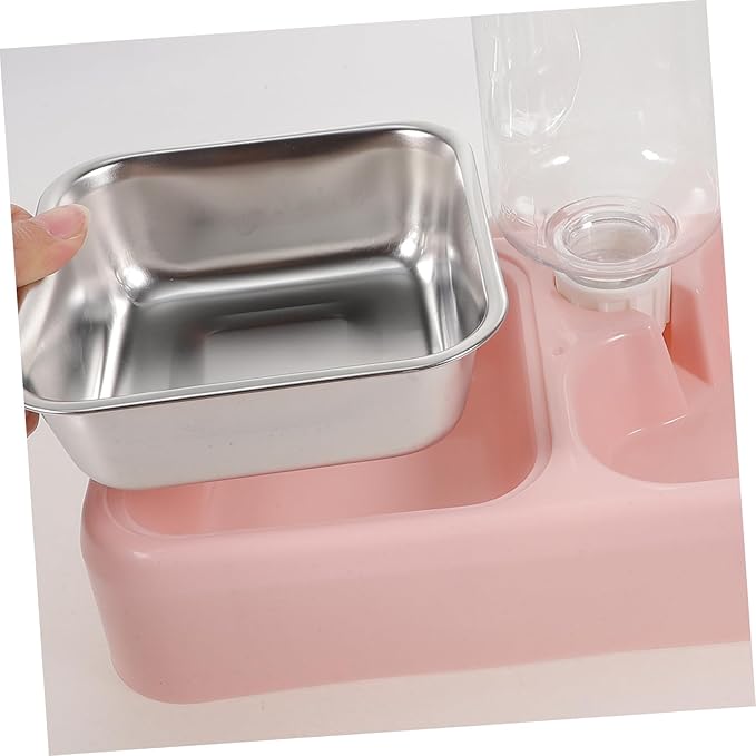 Sosoport Double Pet Water Feeder for Dogs and Cats Automatic Drinking Tool Convenient and Spill Design Safe High-Density Material for Home and Pet Shops