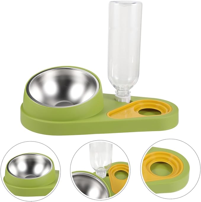 BESPORTBLE Pet Automatic Water Dispenser Food Feeder for Dogs and Cats Non-Skid Design Elegant Bowl for Home Use Easy Daily Feeding and Hydration