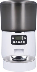4L Automatic Pet Dry Food Feeder, Translucent Bucket Food Grade Material Easy to Cleanup Smart Timed Food Dispenser for Indoor Pets (US Plug)
