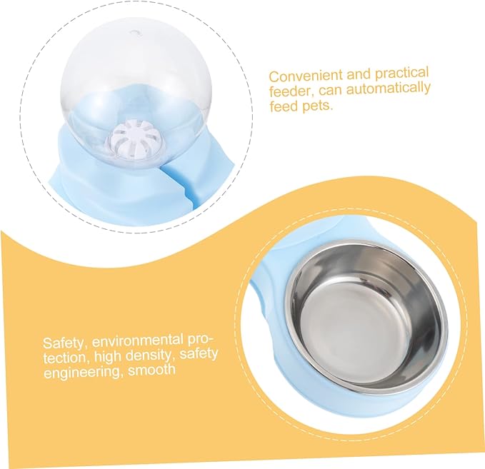 Happyyami Automatic Cat Bowl Dispenser Food Bowls Large Capacity Water Bottle Pet Water Feeder
