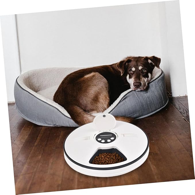 Mipcase Timed Auto Pet Feeder Meal Automatic Cat Feeder Timer Smart Pet Food Bowl Easy to Space-Saving Design for Feeding Schedules