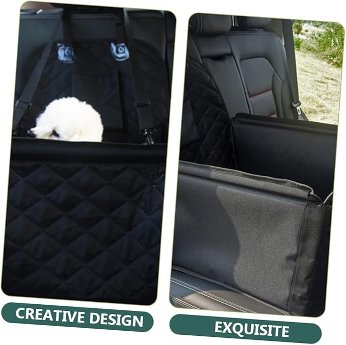 HANABASS Pet Dog Car Bed Non Slip Dog Car Seats with Storage Pocket for Dogs Easy to Durable and Portable for Travel and Long Trips
