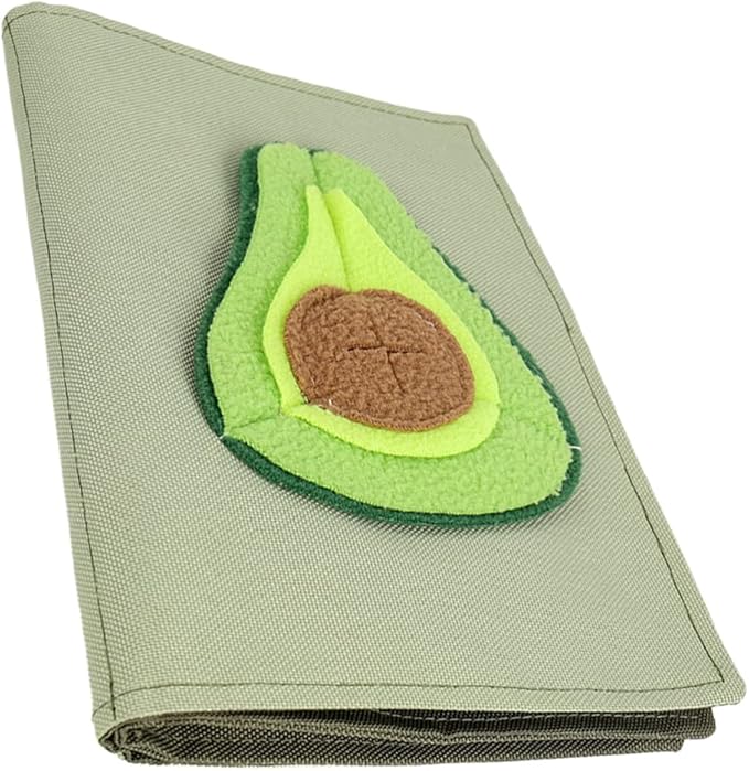 POPETPOP Tricky Treat Toy Interactive Food Dispensing Dog Blanket Pet Training Book for Dogs Slow Feeder Activity Mat Safe Fleece Engaging Puzzle for Feeding and Playtime
