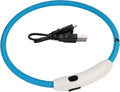 Coastal Pet - USB Light-Up Neck Ring - Dog Collar with Lights for Night Safety - Comfortable Dog Collar - Rechargeable Neck Ring - Waterproof, Blue, 24"