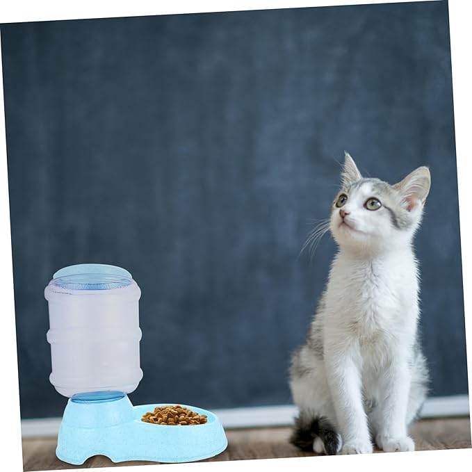 Didiseaon Pet Feeder Automatic Food Storage Bowl for Cats and Dogs Stylish Design for Home Use Effortless Feeding for Busy Pet Owners