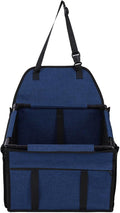 Pet Seat, Dog Car Seat Portable 39x39x27cm for Travel (Dark Blue)