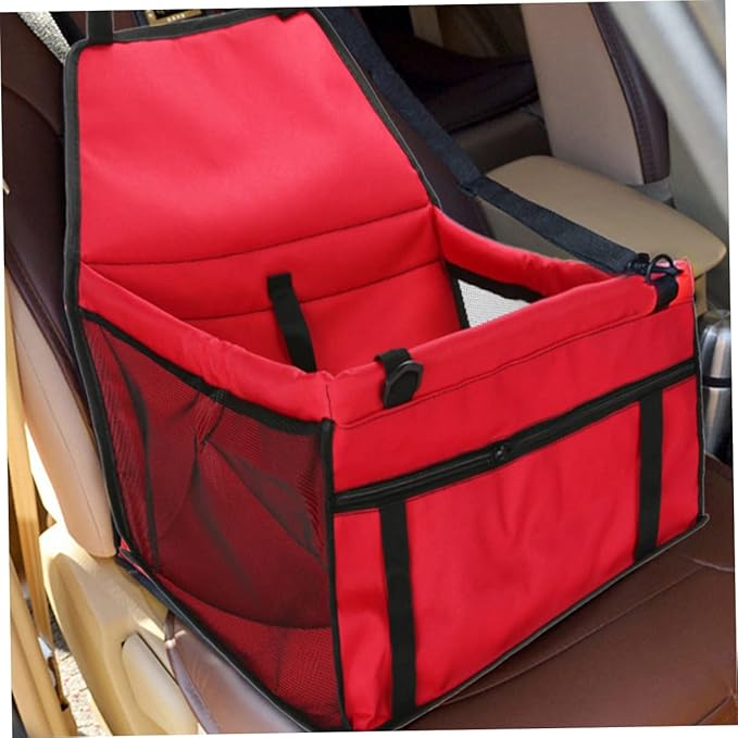 Car Dog Carrier Pet Seat Bag Safety Straps Dog Travel Bag Easy Clean Car Mount Package