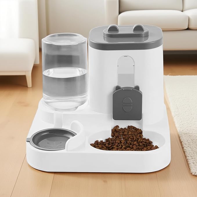 Automatic Pet Feeder - 10 Inches Food Dispenser for Dogs and Cats with Function, Large Bowl for Scheduled Meals and Treats, Home Indoor Feeding Solution Small Medium Dogs Kitten Animal
