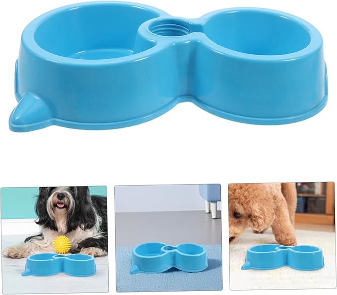Automatic Water Bottle Dog Bowl Double Bowls Pet Feeder Slow Feeder for Dogs