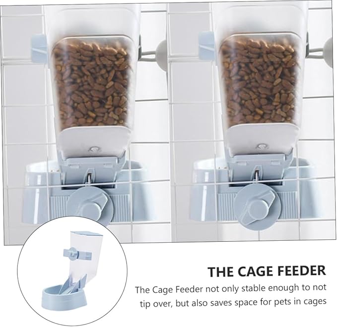 2l Hanging Automatic Dog Feeder with Bowl, Pet Food Dispenser for Kennel Cage, Pet Feeder Suitable for Puppies and Dogs