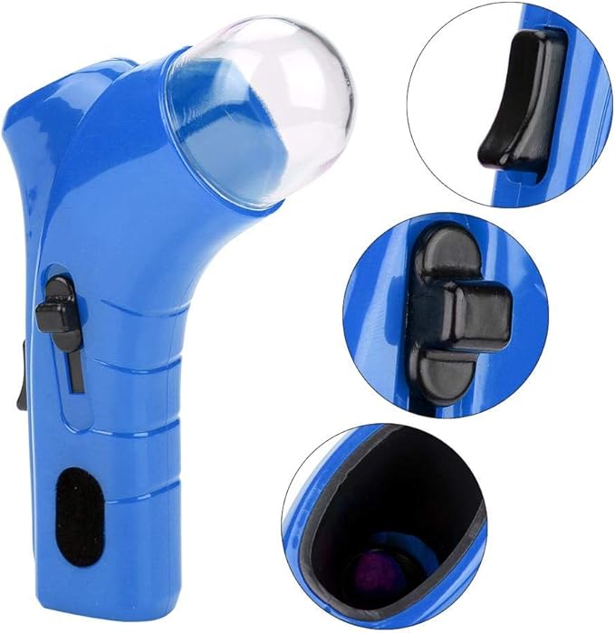 Pet Treat Launcher Funny Dog Food Catapult Puppy Snack Dispenser Handheld Dog Food Feeder Pet Training Interactive Toys(Blue)