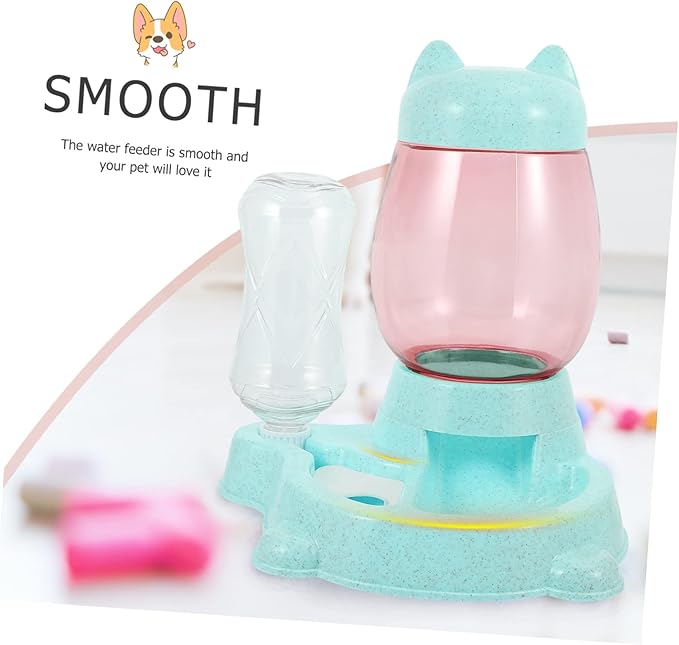 Kisangel Pet Water Dispenser Automatic Drinking Fountain Cat and Dog Bowl Feeder Compact