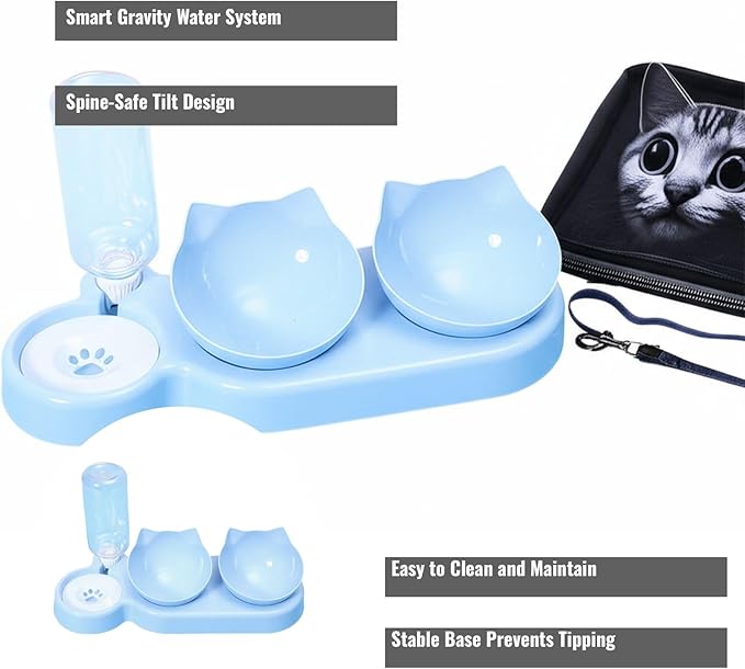 Automatic Pet Bowl for Dogs and Cats with Water Dispenser - 3-Day Feeding and Drinking Station for Home, Store, Boarding, and Travel