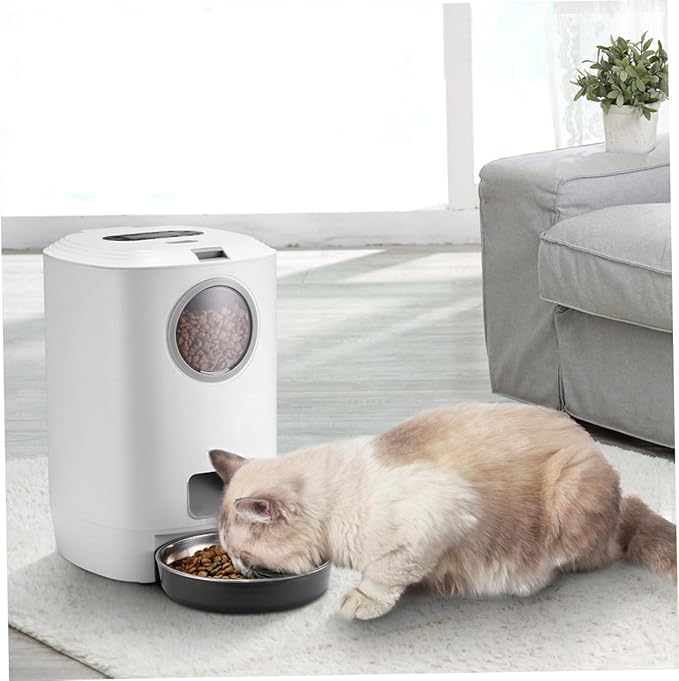 BESPORTBLE 1pc Automatic Pet Feeder and Cat Food Dispenser Timer Portion Control USB Interface Compact Design for Timed Feeding