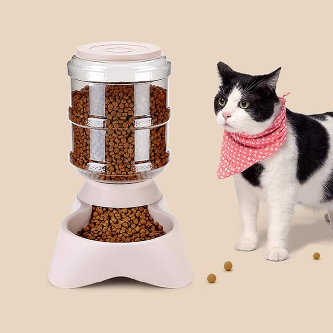 POPETPOP Automatic Pet Feeder Creative Food Dispenser for Cats and Dogs Convenient and Practical Dual-use Design Food Divider for Animals