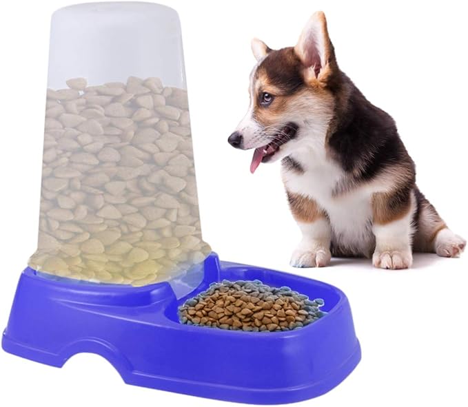 DOITOOL 2pcs Automatic Pet Feeder Dog Cat Food Dispenser Cat Dog Pet Feeder Automatic for Plastic Safe Easy to