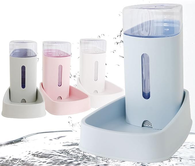 Elegant Automatic Waterer Food Feeder Water Dispenser Auto Feeder Fed for Small Medium and Large Cats Dogs