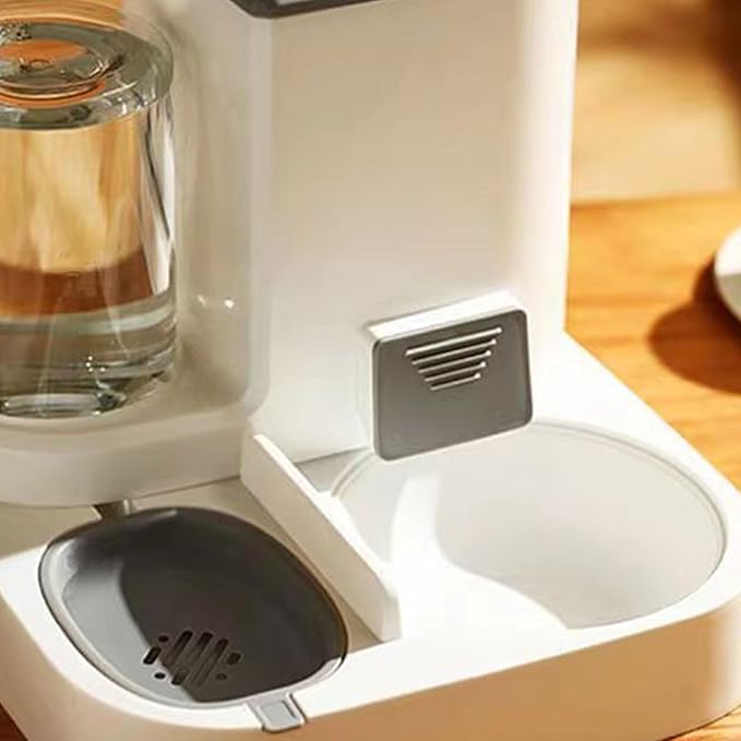 Pet Feeder and Water Dispenser, Gravity-Cats Food and Water Dispenser Set, Automatic Dogs Feeder and Waterer, for Puppy Kitten Dogs
