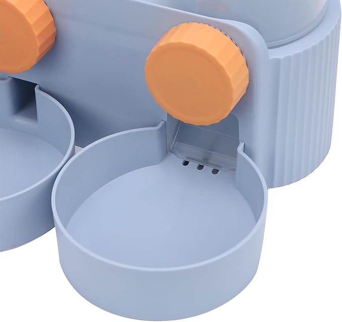 Hanging Pet Food Water Station, Automatic Pet Food Bowl Water Bottle Dispenser, Automatic Dog Cat Feeder and Waterer Set, Large Capacity 2 Bowls for Dogs Cats, Scheduled Feeding