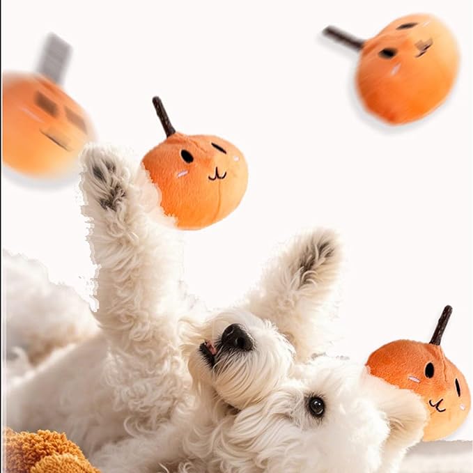 Snuffle Dog Enrichment Toys Interactive Dog Puzzle Toys with Rustling Hide and Seek Plush Dog Toy for Dog Boredom and Nose Work (Cheese Balls)