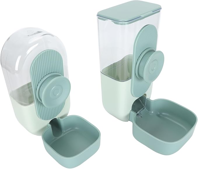ANGGREK Waterer Set, Multipurpose Removable Reusable Automatic Pet Water Dispenser for Kennel for Small Pets (Green)