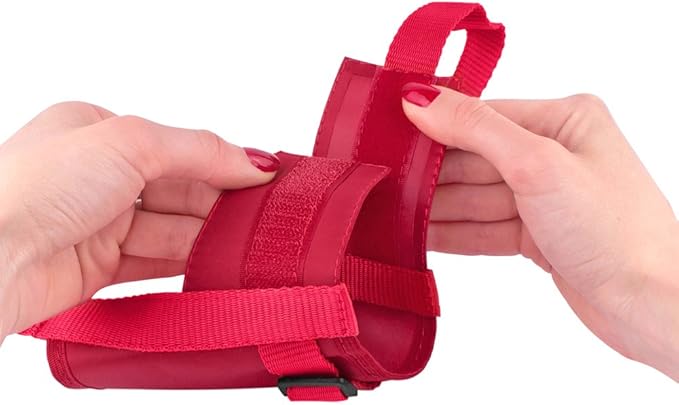 CollarDirect Nylon Dog Muzzle - Adjustable Soft Breathable Nylon Dog Mouth Guard Cover for Small, Medium and Large Dogs, Anti Chewing, Barking & Biting (2 Red, S)