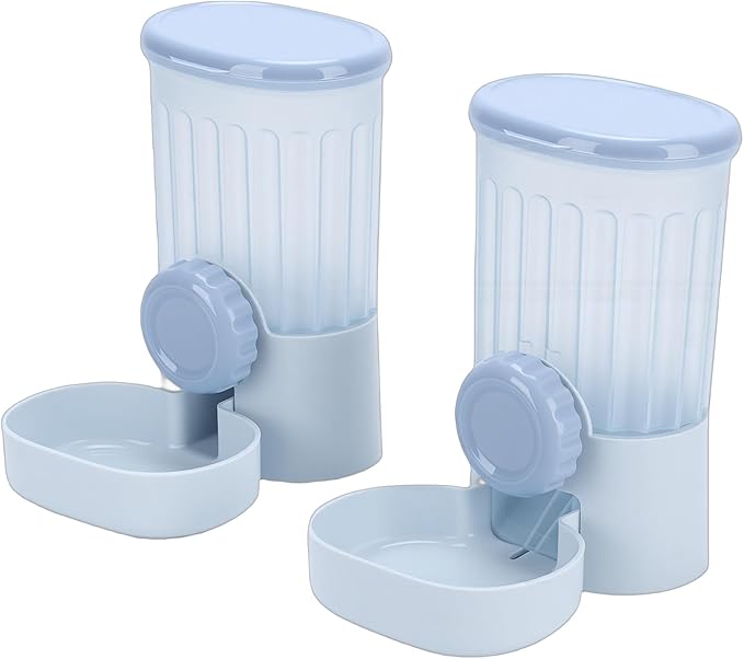 Hanging Pet Feeder and Water Dispenser, Automatic Cage Mounted Food Waterer Set with Detachable for Cats Dogs