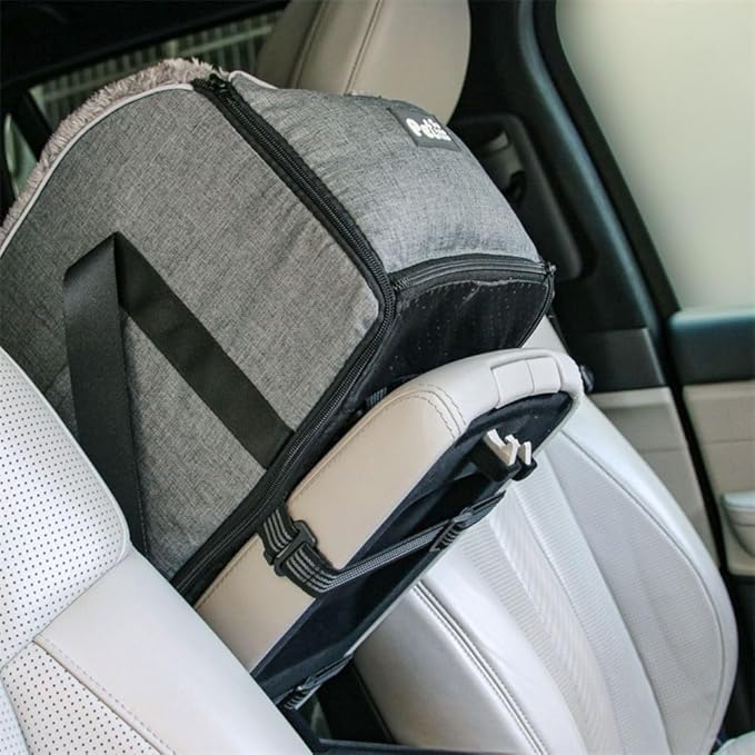 Washable Dog Console Car Seat Portable Detachable Pet Car Booster Seat Pet Supplies Linen Arctic Fleece Travel Tote Bags Dogs Cats