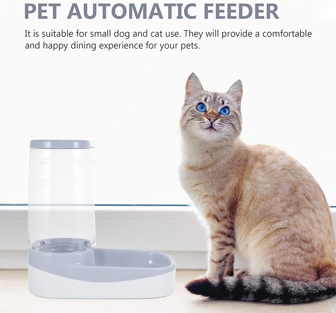 Mipcase Automatic Pet Feeding Tool Large Capacity Feeder 3.8l Dispenser Clear Bowl for Pet Food Storage