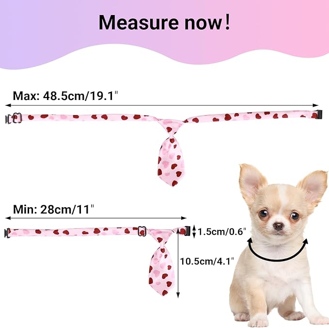 Segarty 60 PCS Small Dog Ties, Assorted Pattern Adjustable Pet Bow Ties for Small Dogs Bows Cats Grooming Bowties Puppy Neckties Festival Party Valentine Photography Birthday Gift Holiday Costumes