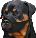 CollarDirect Nylon Dog Muzzle - Adjustable Soft Breathable Nylon Dog Mouth Guard Cover for Small, Medium and Large Dogs, Anti Chewing, Barking & Biting (M/L, 2 Black)
