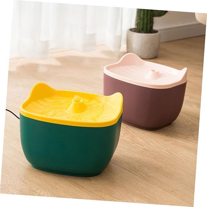 1pc Automatic Pet Water Dispenser Cat Ear Design Convenient Electric Drinking Bowl for Cats and Dogs Material Easy to Refill for Home Use