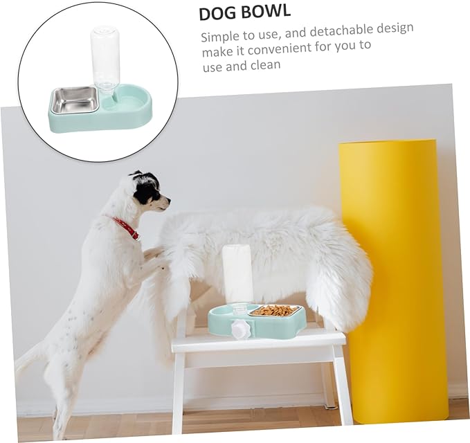 Hanging Automatic Water PET Bowl Detachable Dog and Cat Feeder Dual Bowls Fall Design for Indoor and Outdoor Use