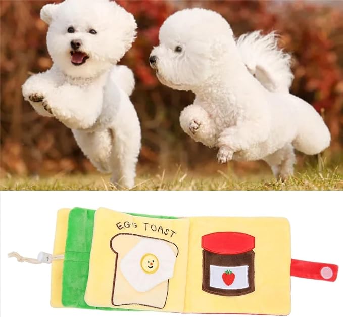 Cyrank Dog Enrichment Toys, Snuffle Mat for Dogs Interactive Sniff Mat Dog Snuffle Book Slow Feeder Interactive Dog Toys Dog Feeding Mat Snuffle Mat Puzzle Toys for Dogs Training
