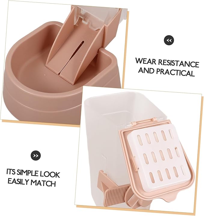 balacoo 1set Automatic Pet Feeder and Water Dispenser for Dogs and Cats Wall-Mounted Design Safe Material Easy Observation of Food and Water Levels for Pets