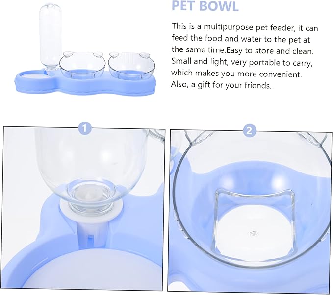 Detachable Pet Feeder with Non Slip Base Double Design Dog and Cat Bowl for Food and Water Sturdy and Use