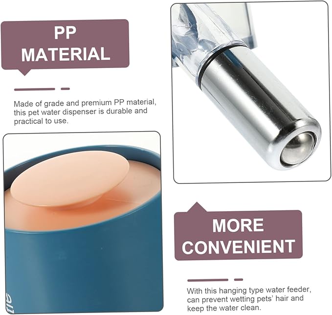 Dog Water Bottle Automatic Pet Feeder Leak Water Dispenser for Cage Jazz Easy to Install Pressure Resistant Portable Pet Water Container