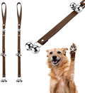 Leather Dog Doorbells for Door Knob, Dog Bells to Go Outside & Puppy Potty Training, Adjustable Brass Dog Bell, Makes Training Your Puppy a Breeze.