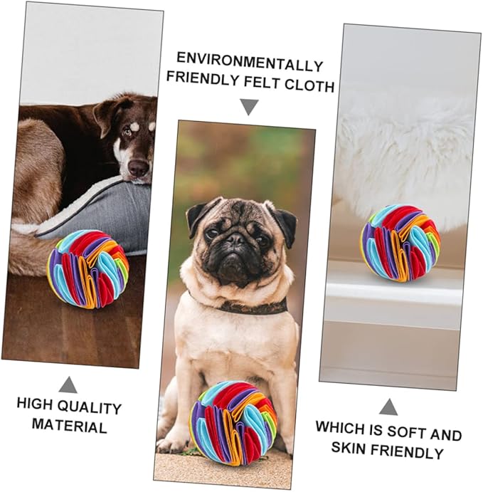 Didiseaon 2pcs Pet Dog Sniff Training Balls Interactive Snuffle Toy for Puppies Chewing Fun Encourages Foraging Skills Diameter White Red Green