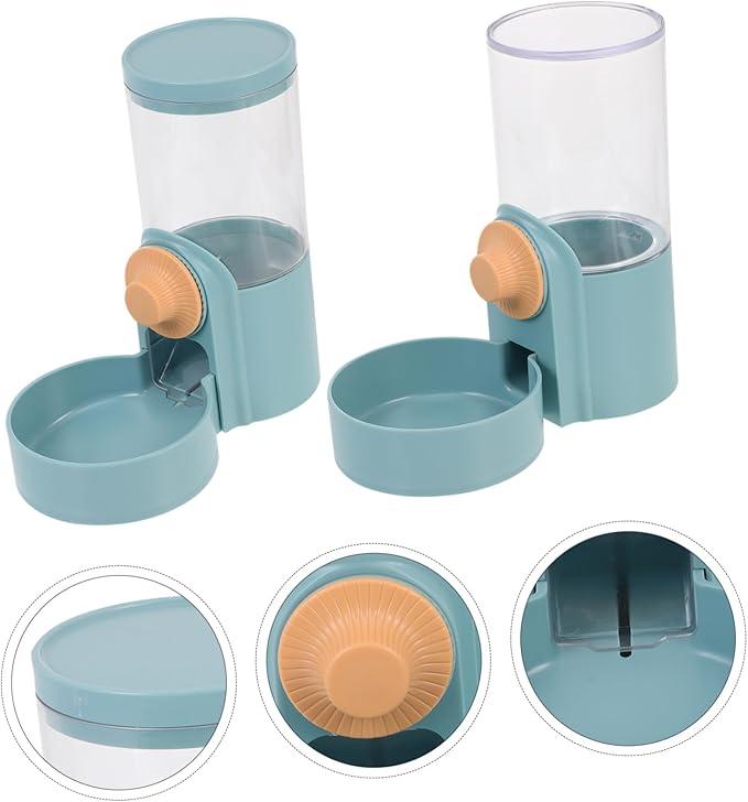 2pcs Automatic Water and Food Dispenser for Pets Hanging Feeders Easy Installation for Feeding and Hydration Cages