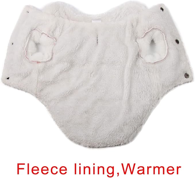 Shawl Design Fleece Lined Warm Dog Jacket for Winter Cold Weather,Soft Windproof Large Dog Coat,Pink XXL