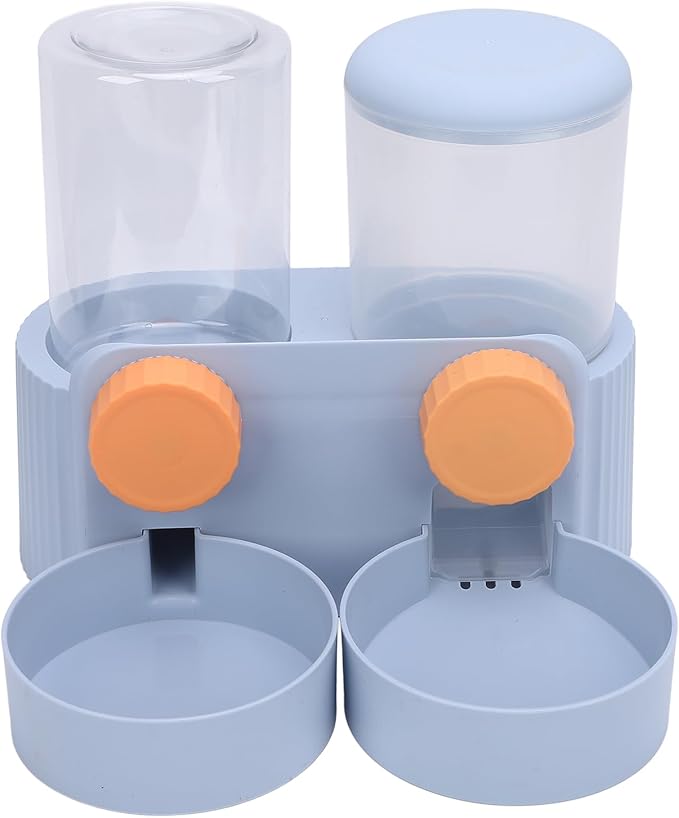 Hanging Pet Food Water Station, Automatic Pet Food Bowl Water Bottle Dispenser, Automatic Dog Cat Feeder and Waterer Set, Large Capacity 2 Bowls for Dogs Cats, Scheduled Feeding