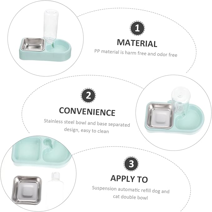 BESPORTBLE Multi-use Feeder Water Dispenser Cat Food Dispenser Auto Dog Feeder Dog Bowls for