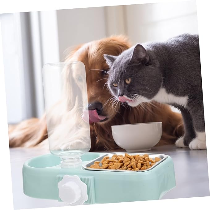 1set Hanging Pet Feeder Detachable Water Dispenser Food Bowl for Dogs and Cats Non-Skid Design for Easy Cleaning Convenient Automatic Feeding for Cage Use