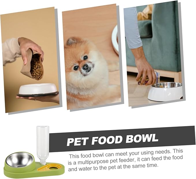 Yardwe Cat Dog Feeder with Water Bowl Automatic Pet Feeder Gravity-Driven Refill System Lightweight Easy to Assemble