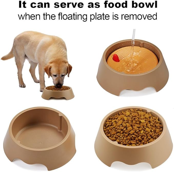 Slow Feeder Dog Bowl Anti-Choking Automatic Water pet Bowl No Spill Dripless Water Bowl for Dogs and Cats