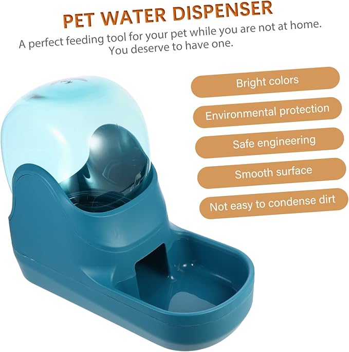 Automatic Pet Water Dispenser Capacity Gravity Waterer for Dogs and Cats Non-Slip Base Easy to Clean for Keeping Pets Hydrated