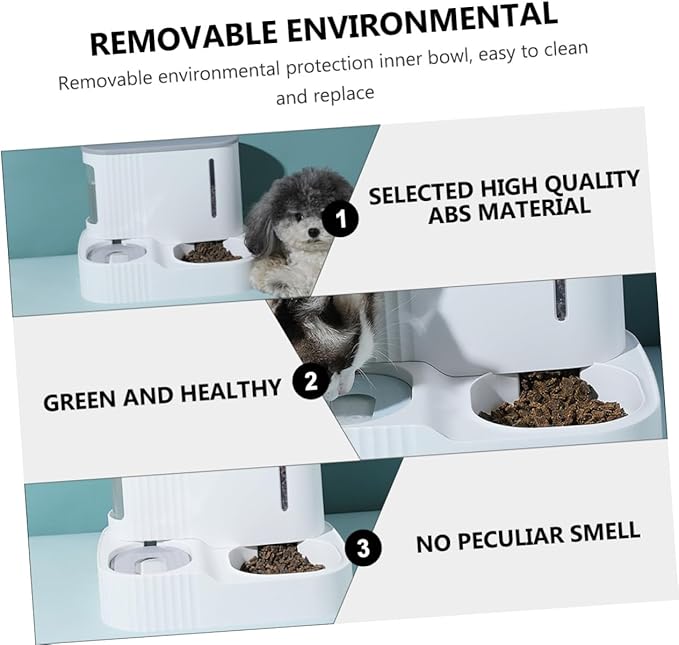 Pet Automatic Water Dispenser Detachable Bowl Food-Grade Water Bottle Dual-use Feeder for Dogs and Cats Easy to Random