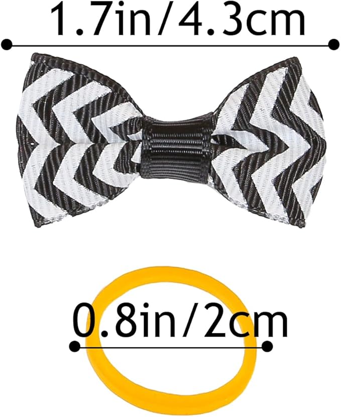 XIMA 160 Pieces Pet Hair Bows with Clips and Rubber Bands, Multicolor Puppy Dog Grooming Accessories